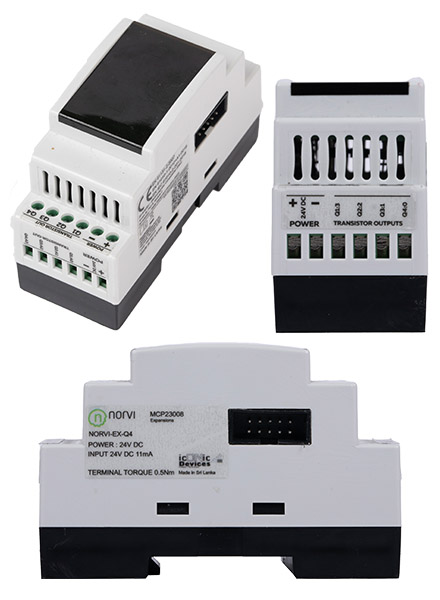 NORVI-EX-<b>Q4</b>  (4 x Open Collector Transistor Outputs)