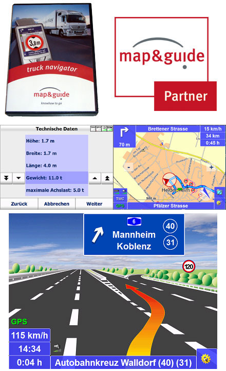 PTV TruckNavigator 10.5 (Germany/Austria/Switzerland (DACH), Speech, TMC) [PND <b>UPDATE-VERSION</b>]